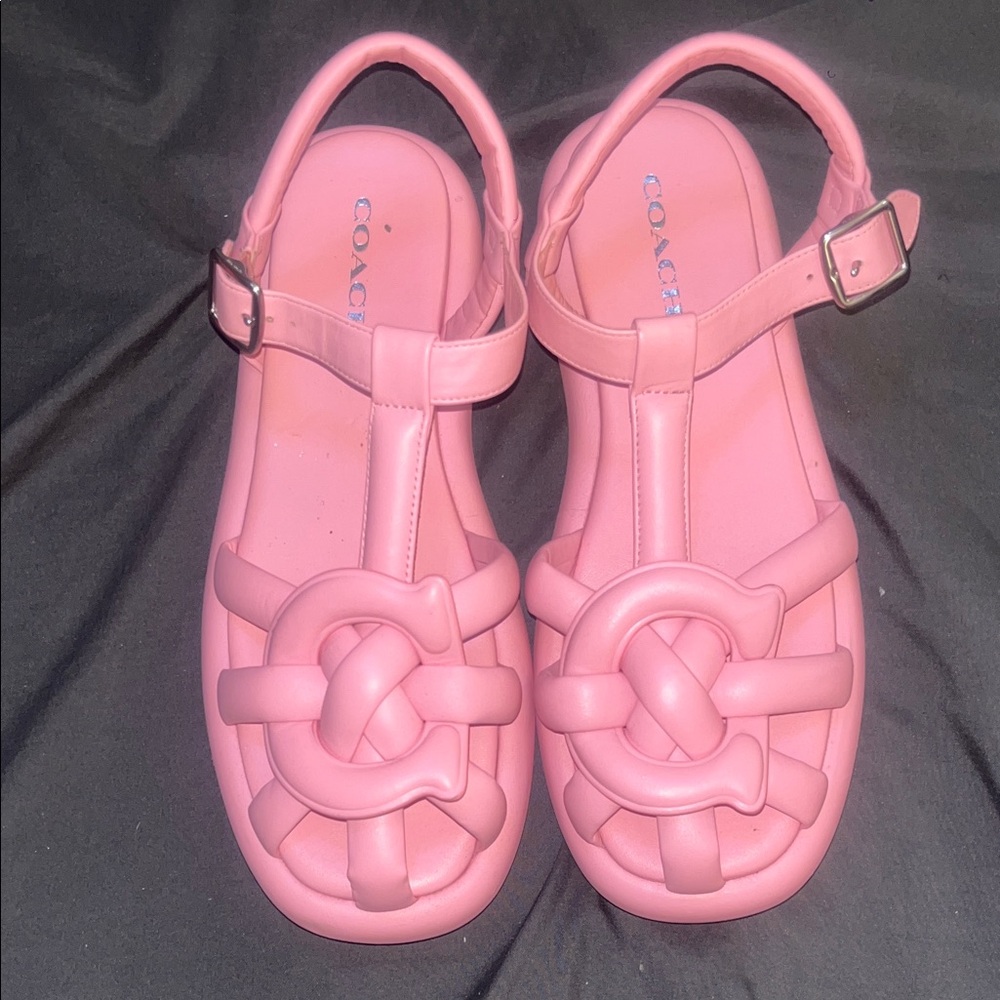 Coach Pink leather Sandals